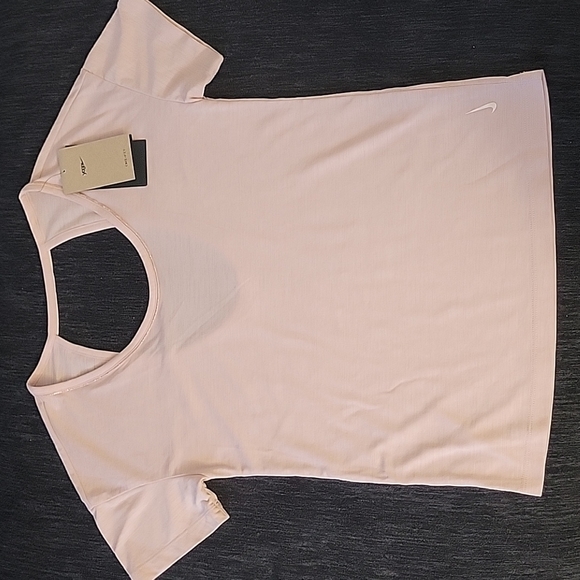 YOGA Dri-FIT Short-Sleeve Metallic Trim T-Shirt - Picture 1 of 8
